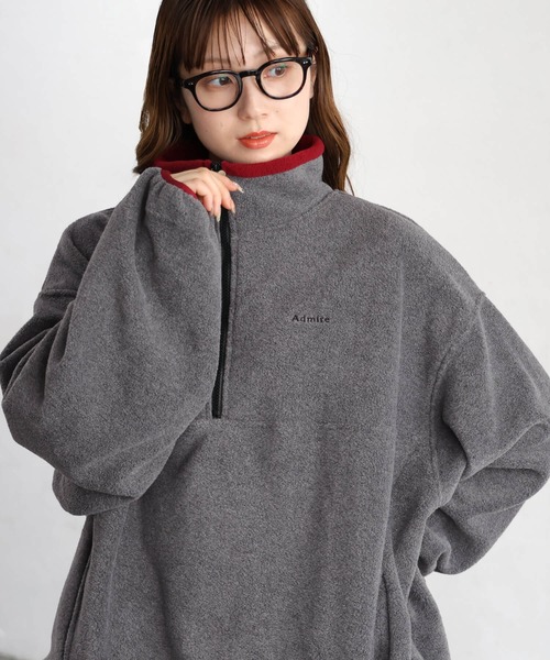 tiptop(ティップトップ)の「フリースハイネック配色プルオーバー(その他トップス・レディース・チャコールグレー/グレー/ブルー・FREE)」の7枚目の写真