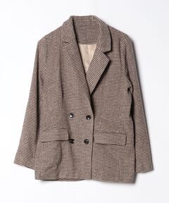 ★最終値下げ★ チェックジャケット　ノーカラージャケット　ジャケット セール】ノーカラーチェックジャケット（ノーカラージャケット）｜N.s