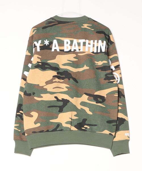 AAPE BY A BATHING APE（エーエイプバイアベイシングエイプ）の「AAPE BASIC CREW NECK SWEAT(WOODLAND CAMO)（スウェット・メンズ・ピンク系その他/グリーン系その他3・X-LARGE/LARGE/MEDIUM/SMALL）」の9枚目の写真