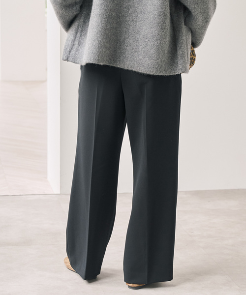Spick & Span(スピックアンドスパン)の「《追加》ダブルクロス1タックパンツ(スラックス・レディース・チャコールグレー/ブラック・38/36/34/40)」の11枚目の写真