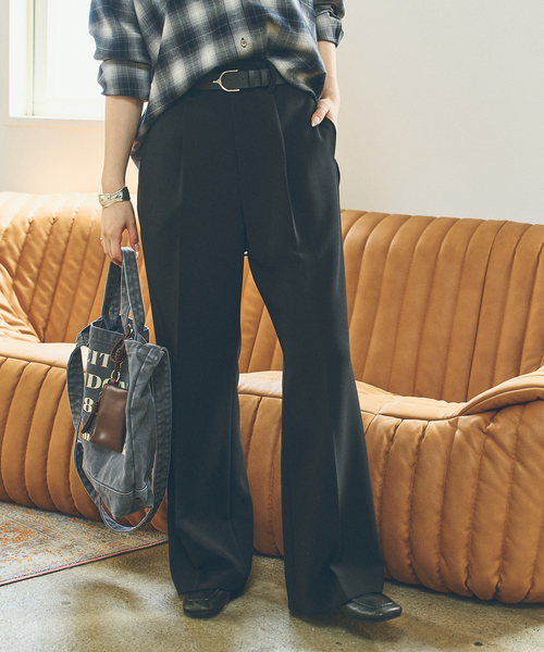 Spick & Span(スピックアンドスパン)の「《追加》ダブルクロス1タックパンツ(スラックス・レディース・チャコールグレー/ブラック・38/36/34/40)」の21枚目の写真