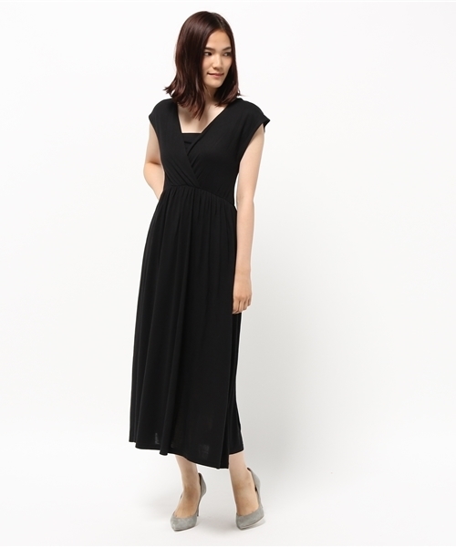 PUNYUS（プニュズ）の「カシュクールマキシワンピ（ワンピース・レディース・カーキ/ブラック・3/1/4/2）」の10枚目の写真