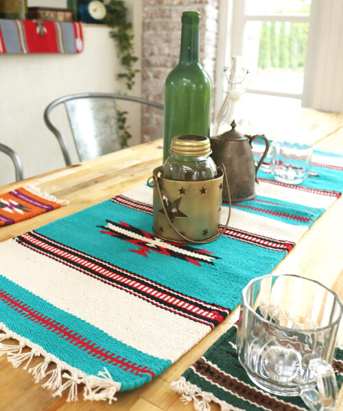 チャイハネ】オルテガ柄ロングプレイスマット / テーブルランナー