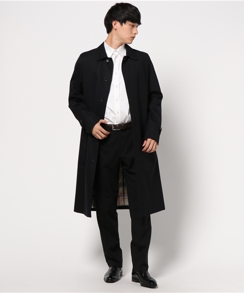 100年コート（ヒャクネンコート）の「＜100年コート＞バルマカーンロングコート（三陽格子）（トレンチコート・メンズ・ブラック/ネイビー/ベージュ・LL/M/L）」の6枚目の写真