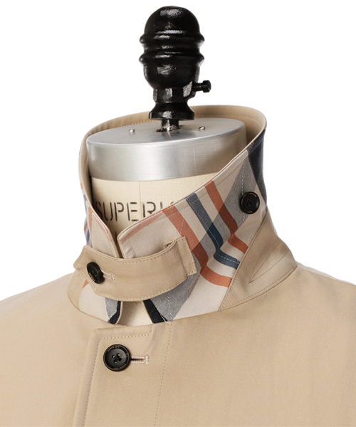 100年コート（ヒャクネンコート）の「＜100年コート＞バルマカーンロングコート（三陽格子）（トレンチコート・メンズ・ブラック/ネイビー/ベージュ・LL/M/L）」の7枚目の写真