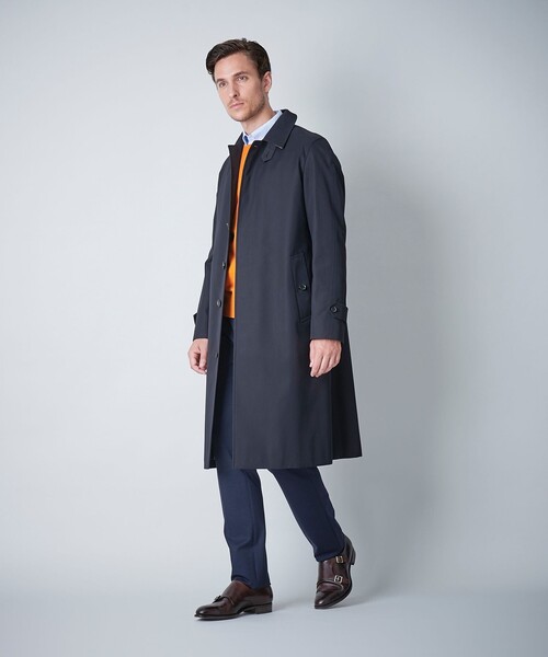 100年コート（ヒャクネンコート）の「＜100年コート＞バルマカーンロングコート（三陽格子）（トレンチコート・メンズ・ブラック/ネイビー/ベージュ・LL/M/L）」の22枚目の写真