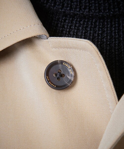 100年コート（ヒャクネンコート）の「＜100年コート＞バルマカーンロングコート（三陽格子）（トレンチコート・メンズ・ブラック/ネイビー/ベージュ・LL/M/L）」の15枚目の写真