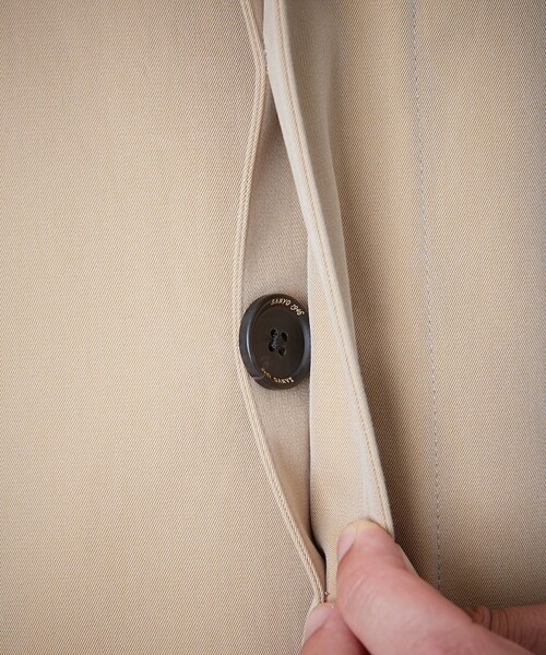 100年コート（ヒャクネンコート）の「＜100年コート＞バルマカーンロングコート（三陽格子）（トレンチコート・メンズ・ブラック/ネイビー/ベージュ・LL/M/L）」の14枚目の写真