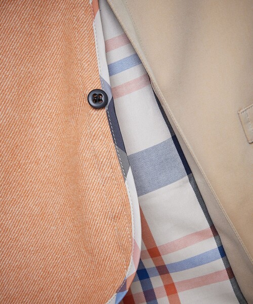 100年コート（ヒャクネンコート）の「＜100年コート＞バルマカーンロングコート（三陽格子）（トレンチコート・メンズ・ブラック/ネイビー/ベージュ・LL/M/L）」の12枚目の写真