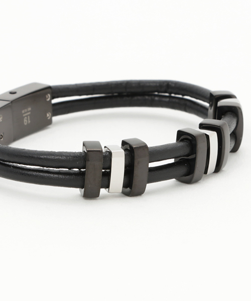 POLICE（ポリス）の「【POLICE】 ポリス TAMPA レザー ブレスレット（ブレスレット・メンズ・ブラウン/ブラック・FREE）」の4枚目の写真