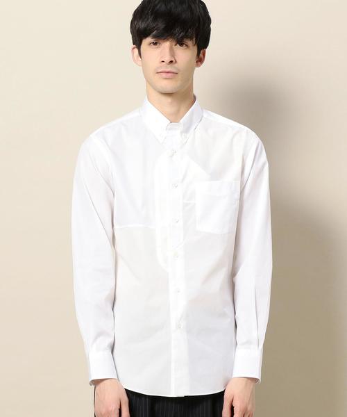 Jipijapa（ヒピハパ）の「【別注】＜jipijapa（ヒピハパ）＞ BROAD CRAZY/シャツ ◆（シャツ/ブラウス・メンズ・ホワイト/ライトブルー・MEDIUM/LARGE/SMALL）」の4枚目の写真