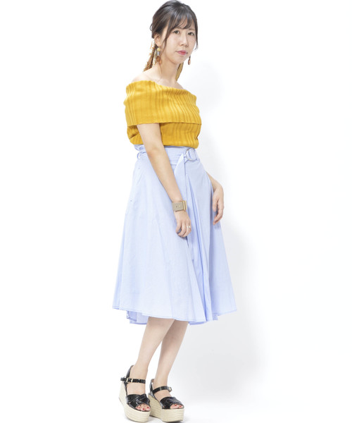 archives（アルシーヴ）の「アシメボリュームスカート（スカート・レディース・オフホワイト/サックスブルー・MEDIUM）」の7枚目の写真