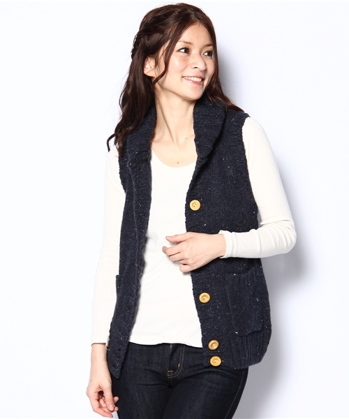 coen(コーエン)の「シェットランドベスト(ベスト・レディース・ベージュ/レッド/オフホワイト/ネイビー・フリー)」の7枚目の写真