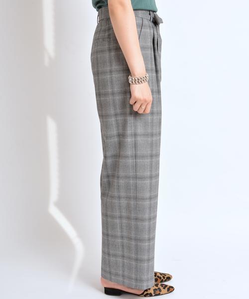 SHIPS（シップス）の「チェックワイドパンツ◇（その他パンツ・レディース・ダークグレー/グリーン・38/36/34）」の6枚目の写真