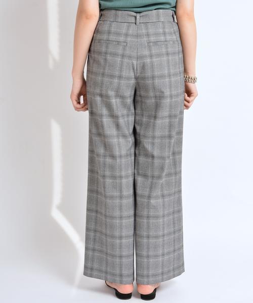 SHIPS（シップス）の「チェックワイドパンツ◇（その他パンツ・レディース・ダークグレー/グリーン・38/36/34）」の7枚目の写真
