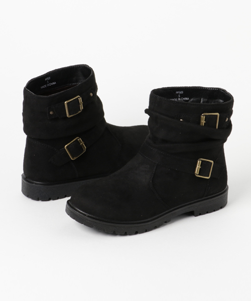 GeeRA（ジーラ）の「くしゅくしゅエンジニアブーツ（ブーツ・レディース・ブラウン系その他/ダークブラウン/ブラック/ブラウン/ブラック系その他・MEDIUM/X-LARGE/SMALL/LARGE/XX-LARGE）」の2枚目の写真