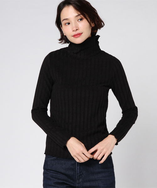 earth music&ecology（アースミュージックアンドエコロジー）の「・ダブル衿トタンテレコプルオーバー（Tシャツ/カットソー・レディース・キャメル/アイボリー/ライトグレー/ブラック・M/S）」の3枚目の写真