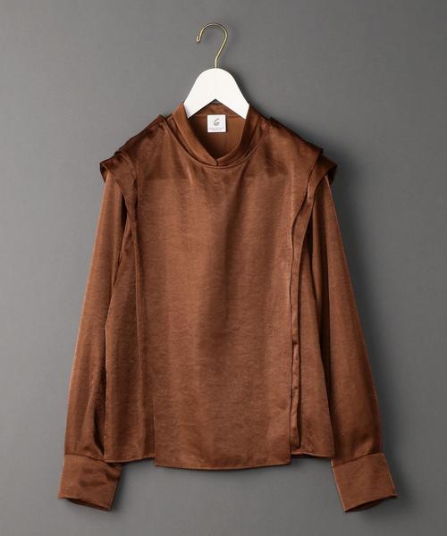 6（ロク）の「＜6(ROKU)＞SATIN BLOUSE/ブラウス（シャツ/ブラウス・レディース・ケリー/ブラウン・FREE）」の2枚目の写真