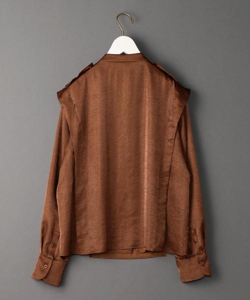 6（ロク）の「＜6(ROKU)＞SATIN BLOUSE/ブラウス（シャツ/ブラウス・レディース・ケリー/ブラウン・FREE）」の3枚目の写真