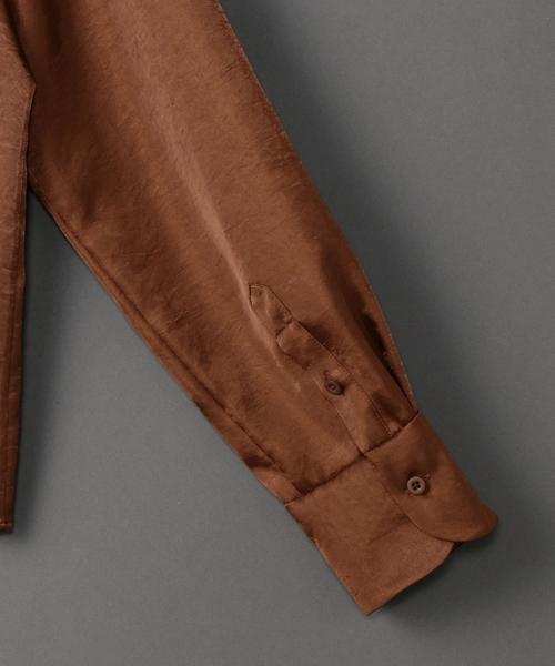 6（ロク）の「＜6(ROKU)＞SATIN BLOUSE/ブラウス（シャツ/ブラウス・レディース・ケリー/ブラウン・FREE）」の5枚目の写真