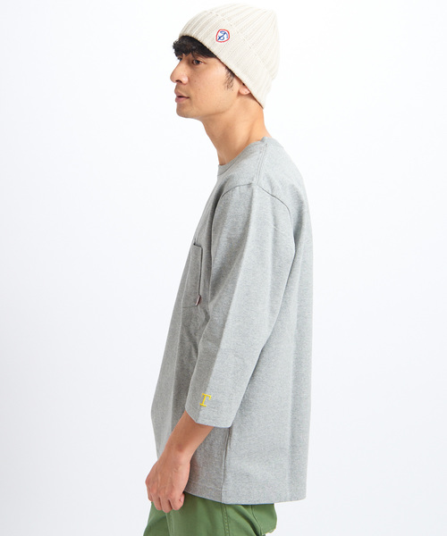 CIAOPANIC TYPY（チャオパニックティピー）の「USAコットンヘビー7分Tee（Tシャツ/カットソー・メンズ・ホワイト/ホワイト×ネイビー/ブラック/グレー・LARGE/MEDIUM/SMALL）」の8枚目の写真