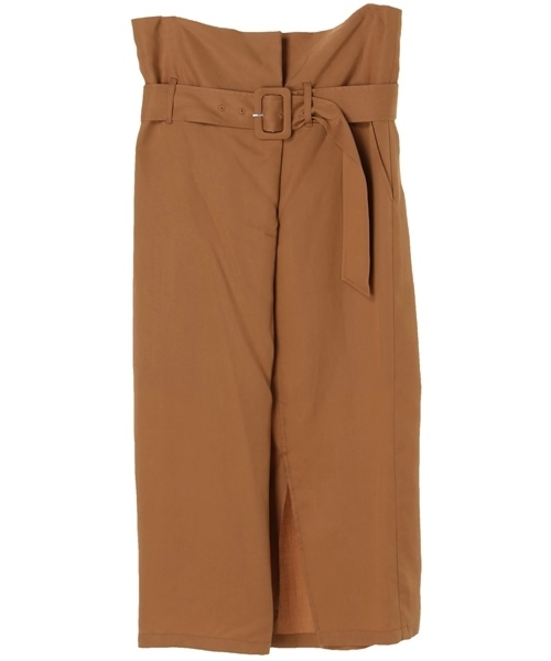 YECCA VECCA（イェッカヴェッカ）の「ラッピングベルトナロースカート（スカート・レディース・ブラック/キャメル/グリーン・FREE）」の3枚目の写真