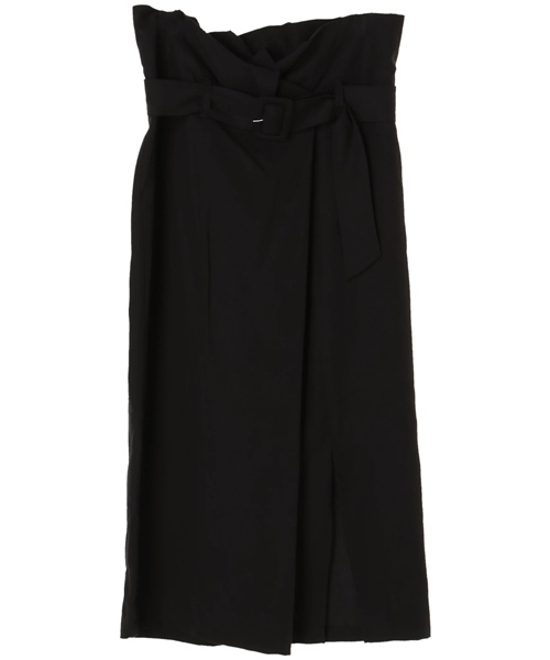 YECCA VECCA（イェッカヴェッカ）の「ラッピングベルトナロースカート（スカート・レディース・ブラック/キャメル/グリーン・FREE）」の2枚目の写真