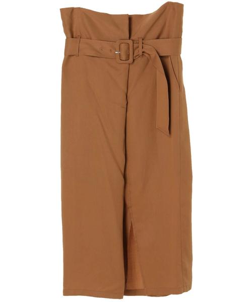 YECCA VECCA（イェッカヴェッカ）の「ラッピングベルトナロースカート（スカート・レディース・ブラック/キャメル/グリーン・FREE）」の14枚目の写真