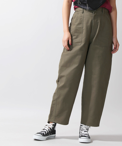 WEGO(ウィゴー)の「WEGO/ベイカーEGGパンツ(その他パンツ・レディース・ベージュ/グリーン・FREE)」の1枚目の写真