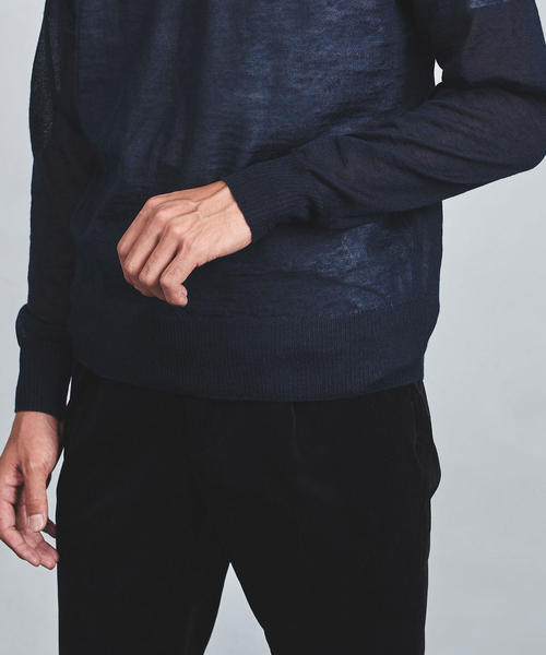 オーラリー クルーネック モヘア ニット 薄手 ネイビー AURALEE（オーラリー）の「＜AURALEE（オーラリー）＞モヘア クルー