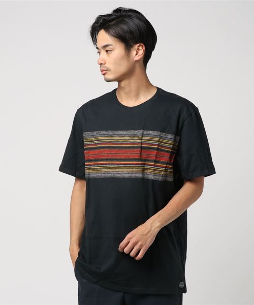 Hurley (ハーレー)の「M HRLY PRM PEND ACADIA TEE SS / ハーレー ボーダープリントTシャツ ユニセックス(Tシャツ/カットソー・メンズ・ブラック・SMALL/MEDIUM/LARGE)」の1枚目の写真