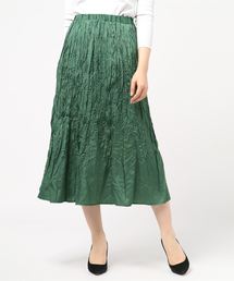 シアーツイルランダムプリーツロングスカート