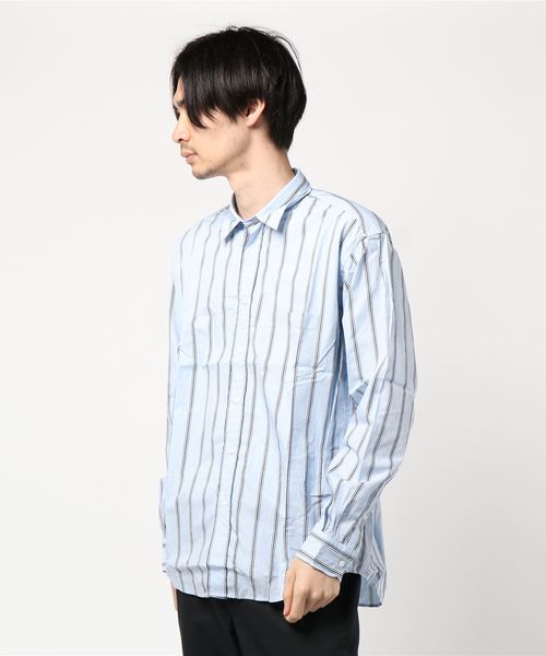 JOURNAL STANDARD(ジャーナルスタンダード)の「ドビーストライプ レギュラーシャツ♯(シャツ/ブラウス・メンズ・ブルー系その他/ベージュ/ホワイト・SMALL/LARGE/MEDIUM)」の8枚目の写真
