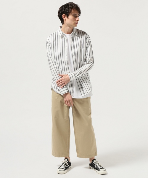 JOURNAL STANDARD(ジャーナルスタンダード)の「ドビーストライプ レギュラーシャツ♯(シャツ/ブラウス・メンズ・ブルー系その他/ベージュ/ホワイト・SMALL/LARGE/MEDIUM)」の9枚目の写真