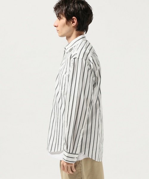JOURNAL STANDARD(ジャーナルスタンダード)の「ドビーストライプ レギュラーシャツ♯(シャツ/ブラウス・メンズ・ブルー系その他/ベージュ/ホワイト・SMALL/LARGE/MEDIUM)」の12枚目の写真