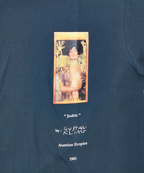 ABAHOUSE(アバハウス)の「クリムト Judith プリントTシャツ(Tシャツ/カットソー・メンズ・ネイビー/ホワイト/ベージュ・50/46/48)」の11枚目の写真