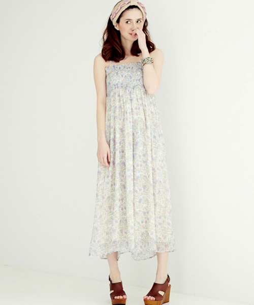 Another Edition（アナザーエディション）の「AE P FLW PRT ALL IN ONE（つなぎ/オールインワン・レディース・ライム/ライトブルー/ライトピンク/レッド・ﾌﾘ-）」の3枚目の写真