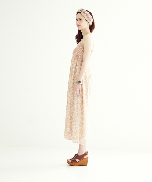 Another Edition（アナザーエディション）の「AE P FLW PRT ALL IN ONE（つなぎ/オールインワン・レディース・ライム/ライトブルー/ライトピンク/レッド・ﾌﾘ-）」の5枚目の写真