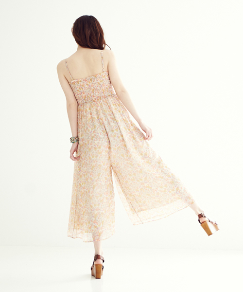 Another Edition（アナザーエディション）の「AE P FLW PRT ALL IN ONE（つなぎ/オールインワン・レディース・ライム/ライトブルー/ライトピンク/レッド・ﾌﾘ-）」の6枚目の写真