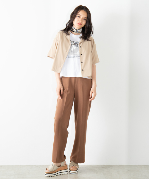 WEGO(ウィゴー)の「WEGO/オープンカラークロップドポプリンシャツ(シャツ/ブラウス・レディース・ベージュ/ピンク/アイボリー/ベージュ系その他4/その他1/ダークグリーン/その他2/ブラウン/ブラック系その他4・FREE)」の17枚目の写真