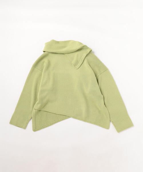 sulvam（サルバム）の「sulvam（サルバム）STOLE KNIT（ニット/セーター・メンズ・ブラック/ライム・SMALL/MEDIUM）」の3枚目の写真