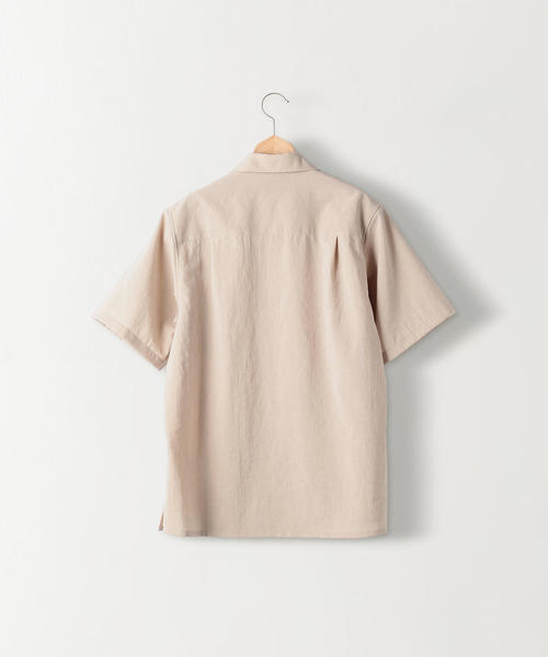 美品　stevenalan オープンカラーシャツ　半袖シャツ　ブラウン　日本製 STEVEN ALAN シャツ 「Steven Alan」 CL クレープ オープン