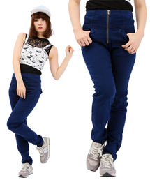 WEGO | WEGO/ZIPハイウエストスキニーパンツ(デニムパンツ)