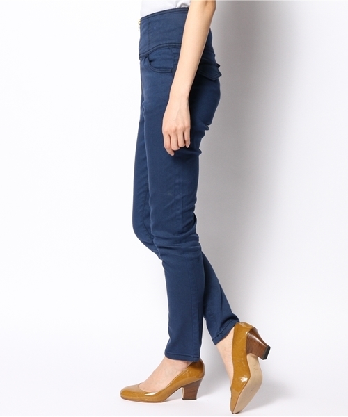 WEGO（ウィゴー）の「WEGO/ZIPハイウエストスキニーパンツ（デニムパンツ・レディース・ネイビー/ブルー・LARGE/MEDIUM）」の10枚目の写真