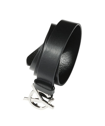 OY オーワイ ロゴ バックル レザーベルト　本革　シルバー OY/オーワイ』LOGO LEATHER BELT2/ロゴ レザー ベルト2 OY│A