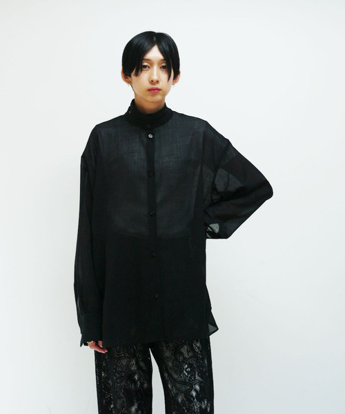 ALLEGE(アレッジ)の「ALLEGE Light Wool Shirt(シャツ/ブラウス・レディース・ブラック・S)」の1枚目の写真