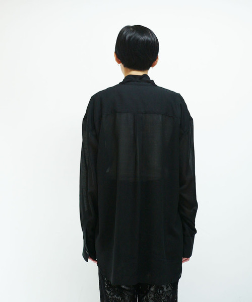 ALLEGE(アレッジ)の「ALLEGE Light Wool Shirt(シャツ/ブラウス・レディース・ブラック・S)」の7枚目の写真