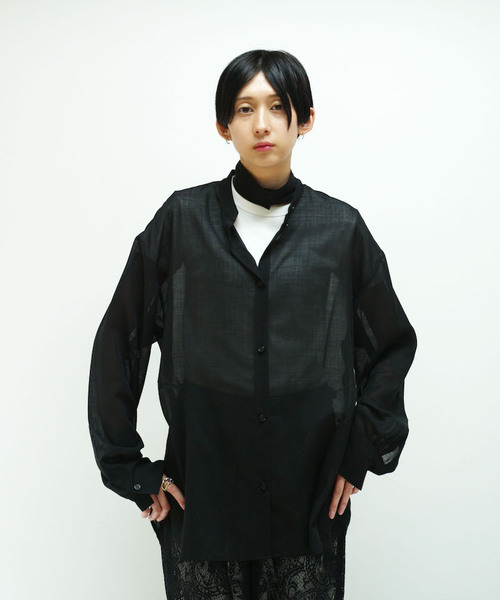 ALLEGE(アレッジ)の「ALLEGE Light Wool Shirt(シャツ/ブラウス・レディース・ブラック・S)」の3枚目の写真