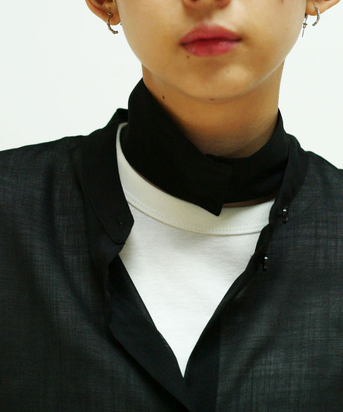 ALLEGE(アレッジ)の「ALLEGE Light Wool Shirt(シャツ/ブラウス・レディース・ブラック・S)」の6枚目の写真