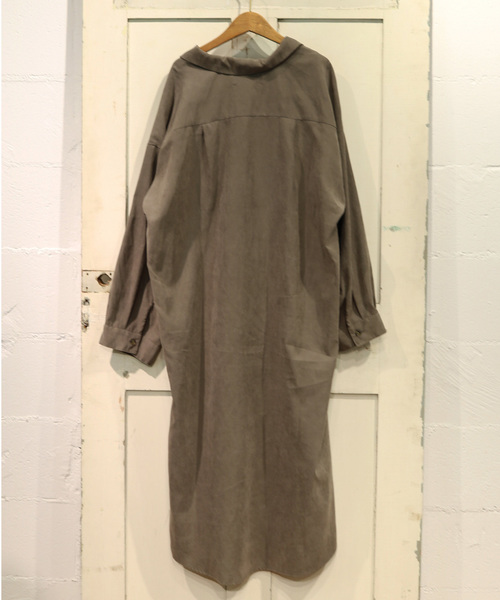 セール シャツワンピース Surge オープンカラーシャツワンピース シャツワンピース Rivet ピーチスキン ワンピース Surge リベットアンドサージ のファッション 送料込みの